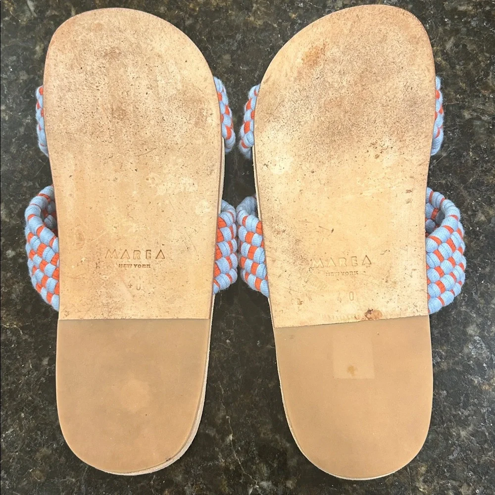 Marea New York Cruzado Blue Orange Sandals Shoes 40